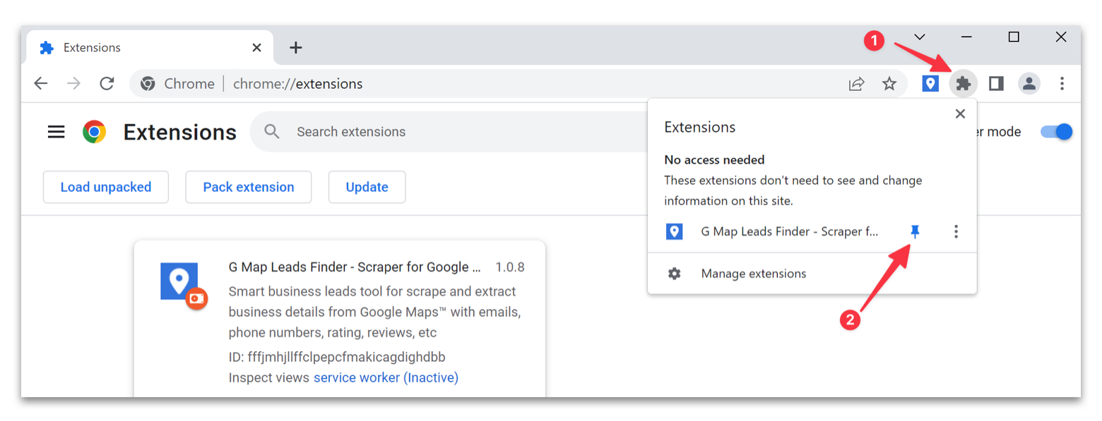 G-Map-Leads-Finder-chrome-extensions-install-pin